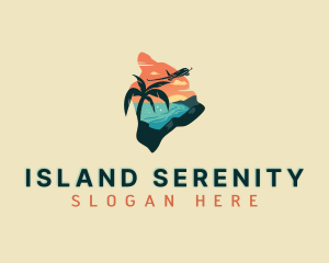 Island Travel Beach logo design