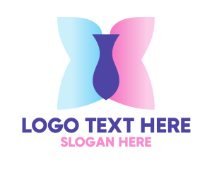 Gradient Butterfly Shape logo