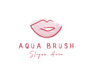 Watercolor Lips Styling logo design