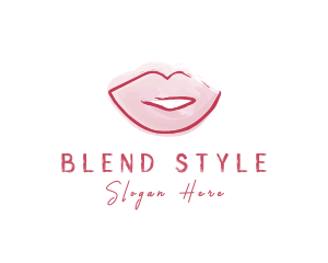 Watercolor Lips Styling logo design