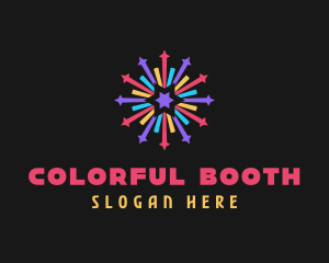 Colorful Stars Fireworks  logo design