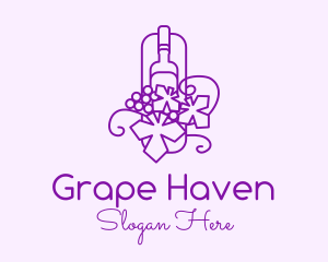 Wine Grapes Vineyard logo