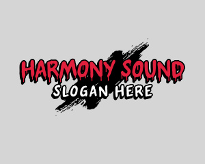 Rock Band Brush Stroke logo design