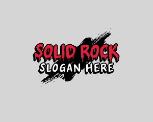 Rock Band Brush Stroke logo design