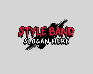 Rock Band Brush Stroke logo design