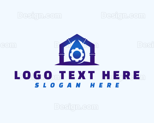 Water Pipe Plumbing Logo