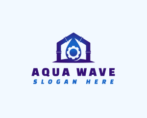 Water Pipe Plumbing logo design