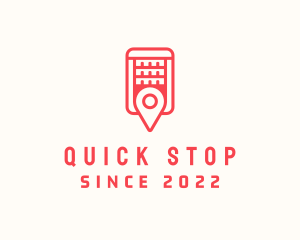 Location Pin Machine  logo design