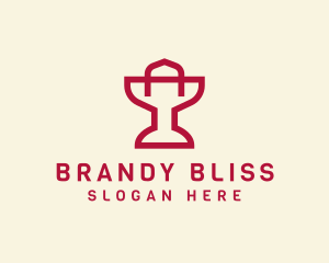 Shopping Bag Wine Glass logo design