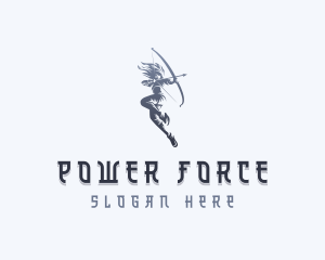 Strong Woman Archer logo design