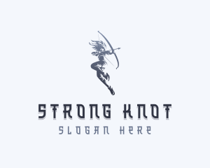 Strong Woman Archer logo design