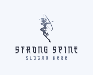 Strong Woman Archer logo design