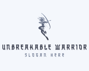 Strong Woman Archer logo design