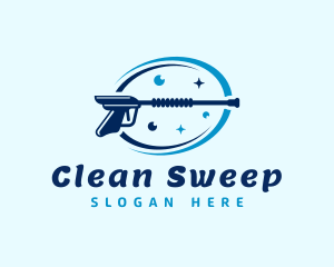 Pressure Washer Cleaning logo design