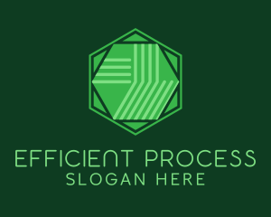 Digital Processing Hexagon logo design