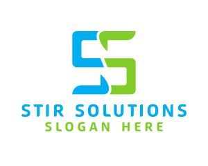 Digital Tech Letter SS logo design
