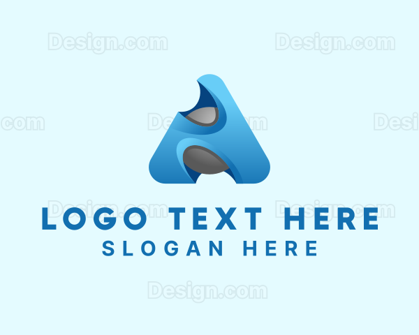 3D Tech Letter A Logo