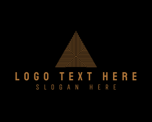 Triangle Lines Pyramid logo