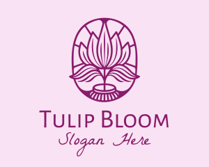 Elegant Tulip Flower  logo design