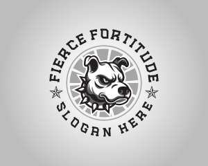 Fierce Pitbull Dog logo