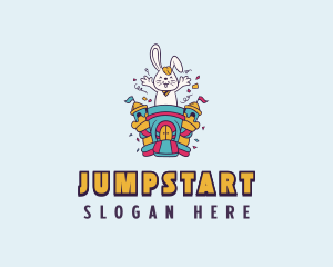 Party Castle Bunny logo design