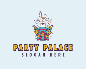 Party Castle Bunny logo design