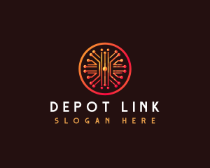 Network Circuit Link logo design