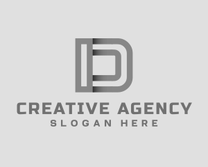 Generic Striped Agency Letter D logo