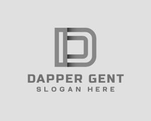 Generic Striped Agency Letter D logo design