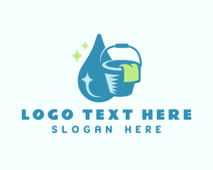 Bucket Cleaning Droplet  logo