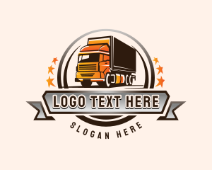 Cargo Shipping Transport Truck logo