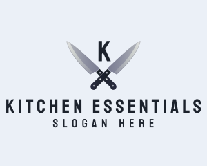 Kitchen Chef Knife logo design