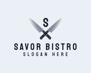 Kitchen Chef Knife logo design