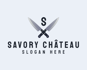 Kitchen Chef Knife logo design