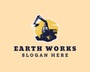 Construction Excavator Machinery logo