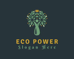 Human Crown Tree Gardening logo design