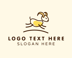 Goat Farm Animal  Logo