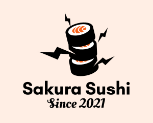 Electric Sushi Restaurant logo design