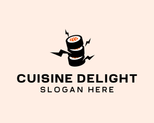 Electric Sushi Restaurant logo design