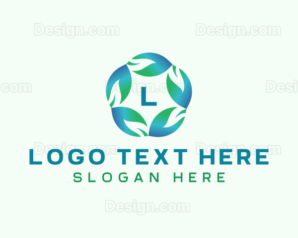 Organic Eco Leaf Logo