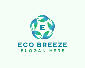 Organic Eco Leaf logo design