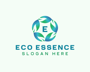 Organic Eco Leaf logo design