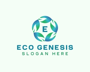 Organic Eco Leaf logo design