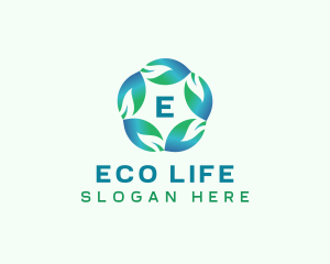 Organic Eco Leaf logo design