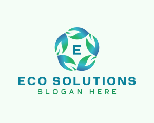 Organic Eco Leaf logo design