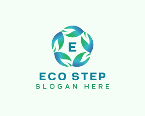 Organic Eco Leaf logo design