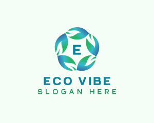 Organic Eco Leaf logo design