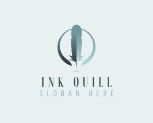 Publishing Feather Quill Writer logo design