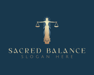 Lady Justice Scales logo design