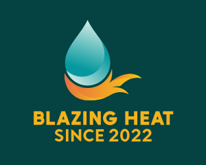 Industrial Heating Cooling Droplet  logo design